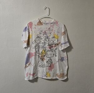 90s style Nickelodeon Rugrats tie dye tee streetwear Short Sleeve Top